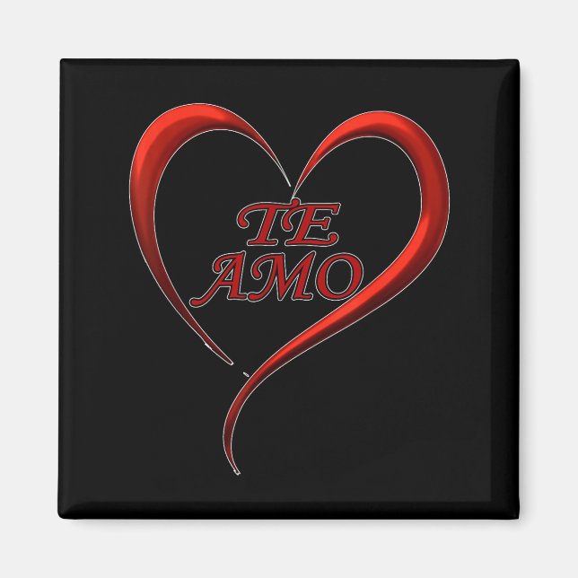 Valentines Day Te Amo Spani-shirt  Magnet (Front)