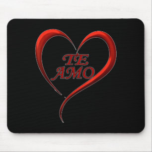 Valentines Day Te Amo Spani-shirt  Mouse Mat
