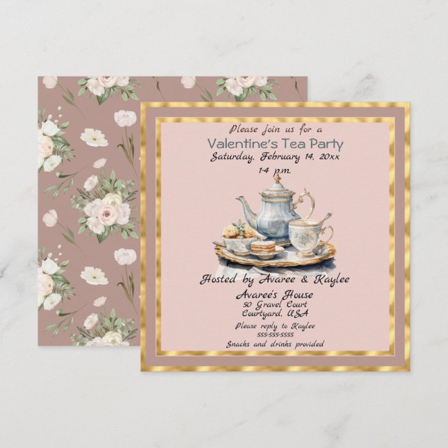 Valentine's Day Tea Party (Front/Back)