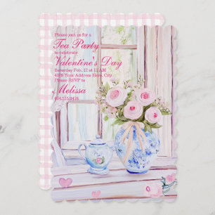 Valentine's Day Tea Party Editable Invitation 