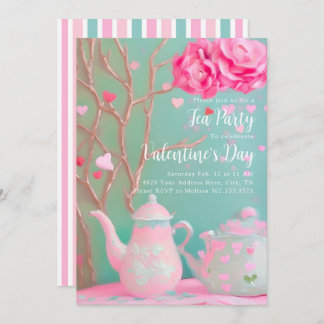 Valentine's Day Tea Party Invitation 