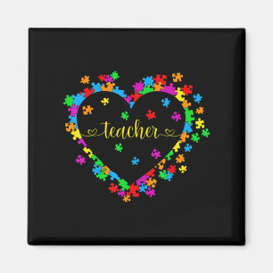 Valentines Day Teacher Autism awareness 100 days H Magnet