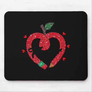 Valentine's Day Teacher Heart Women Inspirational Mouse Mat