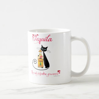 Valentine's Day Tequila Cat Coffee Mug