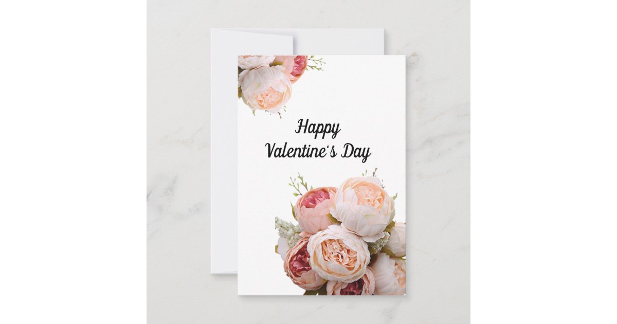 Valentine's Day Thank You Card Zazzle.co.uk