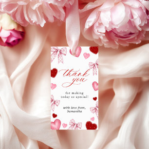 Valentines Day Thank You Tag Sweetheart Favors Tag