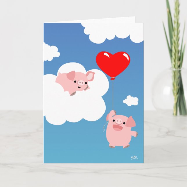 Valentine's day: The Wings of Love greeting card (Front)