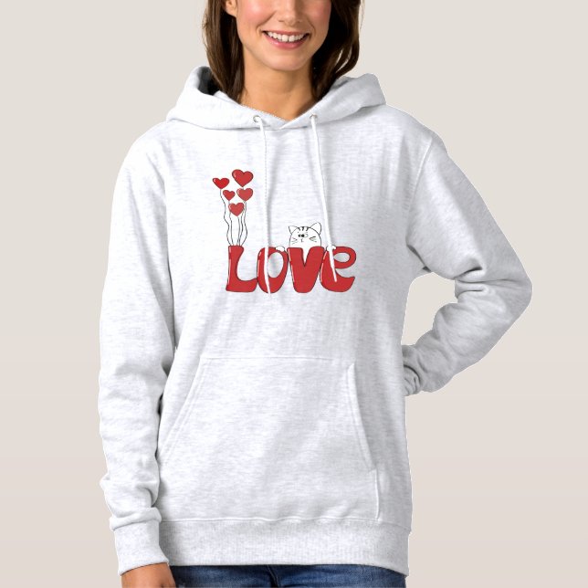 Valentine's day Theme couple Design Hoodie (Front)