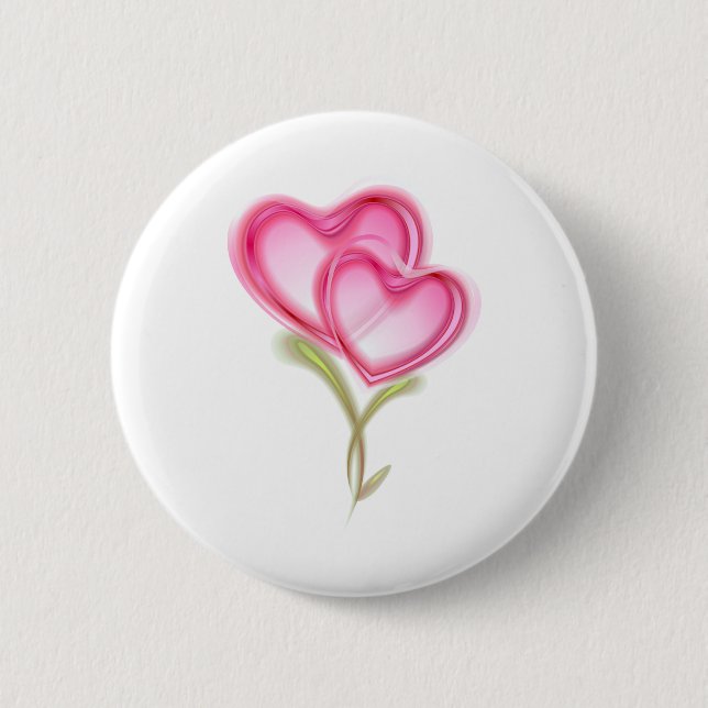 Valentine's Day Theme Hearts Design 6 Cm Round Badge (Front)