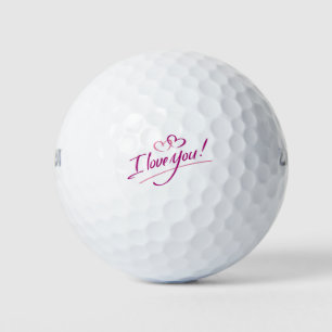 Valentine's day Theme I Love you Design Golf Balls