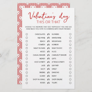 Valentine's day This or that Game Editable game