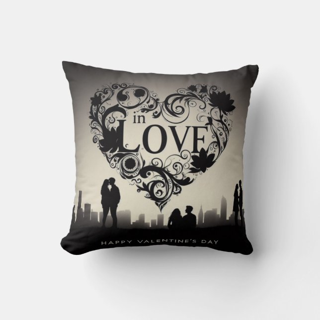 Valentine's Day Throw Pilow || In Love Cushion (Front)