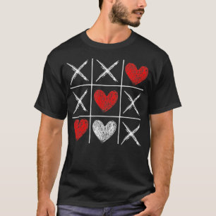 Valentine's Day Tic Tac Toe Valentine Funny Love H T-Shirt