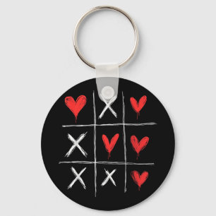 Valentines Day Tic-tac-toe Xo-xo Funny Valentines Key Ring