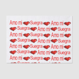 Valentine's Day Tissue Paper Amo mi Suegra Hearts