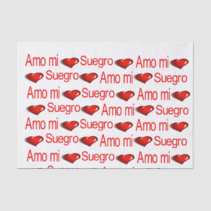 Valentine's Day Tissue Paper Amo mi Suegro Hearts