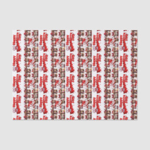 Valentine's Day Tissue Paper Cows Red Hearts
