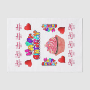 Valentine's Day Tissue Paper Happy Birthday