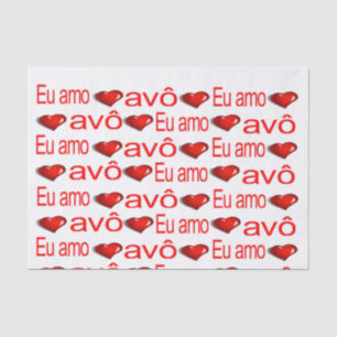 Valentine's Day Tissue Paper Love Avô Grandfather 