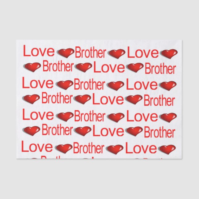 Valentine's Day Tissue Paper Love Brother  (Front)