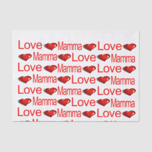 Valentine's Day Tissue Paper Love Mamma Red Hearts