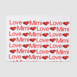 Valentine's Day Tissue Paper Love Mimi Red Hearts