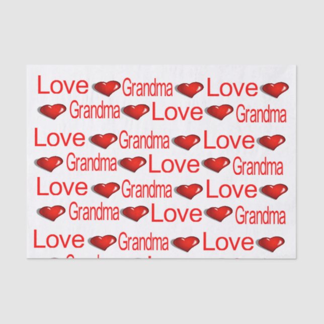 Valentine's Day Tissue Paper Love Mum Grandmother  (Front)