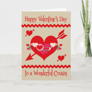 Valentine's Day To Cousin Holiday Card