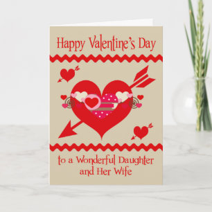 Valentine's Day To Daughter And Her Wife Holiday Card