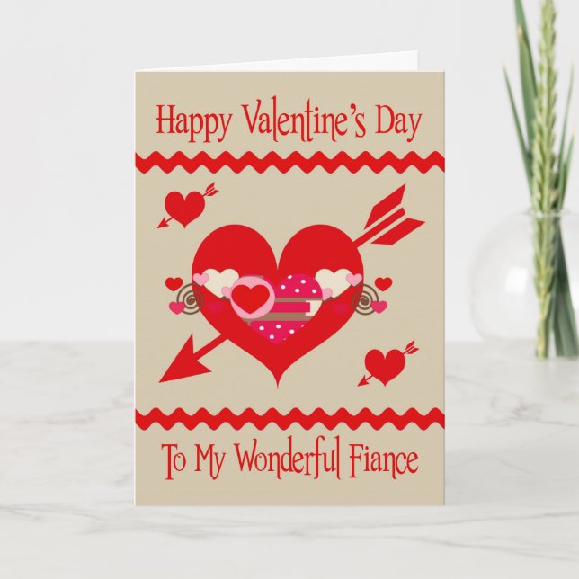 Valentine's Day To Fiance greeting card (Front)