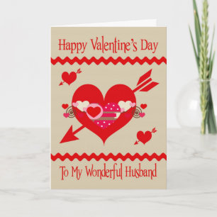 Valentine's Day To Husband Greeting Card