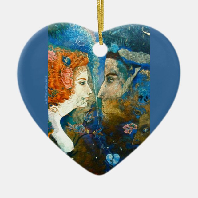 Valentine's Day Token Ceramic Tree Decoration (Front)