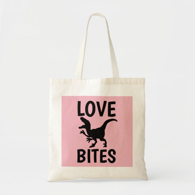 Valentine's day Totes, LOVE BITES Tote Bag (Front)