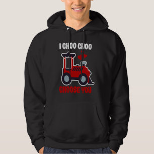 Valentine's Day Train Couples I Choo Choo Choose Hoodie