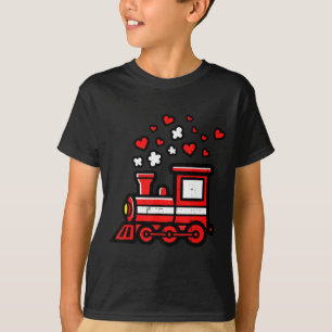 Valentines Day Train Cute Locomotive Boys Kids Tod T-Shirt