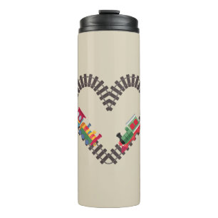 Valentines Day Train Railroad Heart  Thermal Tumbler