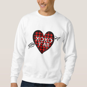 Valentine's Day TRed Buffalo Plaid Love Heart Top