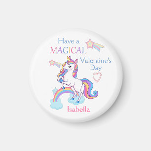 Valentine's Day Unicorn Pink Magical Magnet