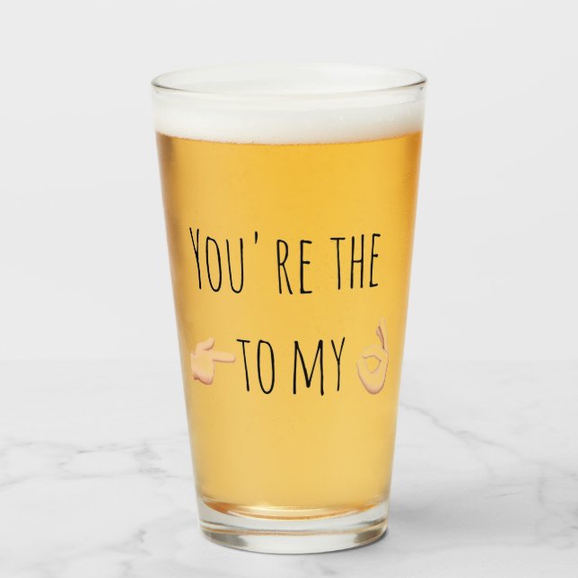 valentines day valentine funny birthday beer glass (Front Filled)