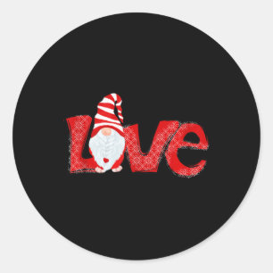 Valentine's Day - Valentine's Day Gnome Love Funny Classic Round Sticker