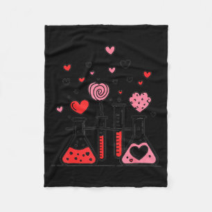 Valentines Day Vibes Science Teacher 100 Days Of S Fleece Blanket