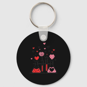 Valentines Day Vibes Science Teacher 100 Days Of S Key Ring
