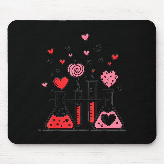 Valentines Day Vibes Science Teacher 100 Days Of S Mouse Mat (Front)