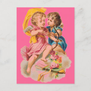 VALENTINES DAY VICTORIAN ERA CUPID LOVE POST CARD