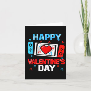 Valentines Day Video Game Controller Heart Boy Tod Card