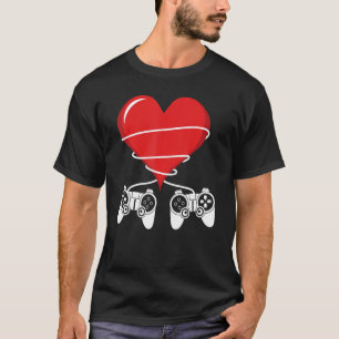 Valentine's Day Video Game Controller Heart Gamer T-Shirt