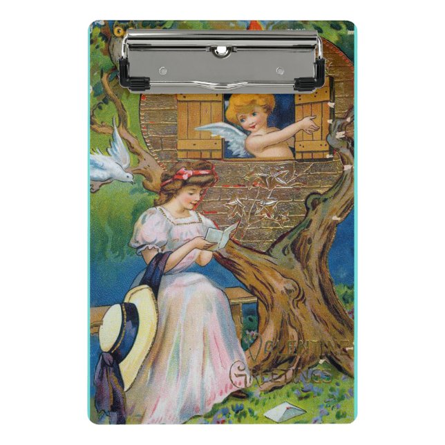 VALENTINE'S DAY ~ vintage artwork ~ Mini Clipboard (Front)