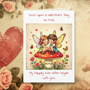 Valentine's Day   Vintage Cottage Core Fairy Poem Card