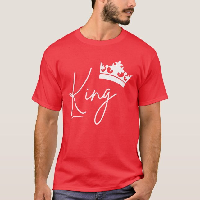 Valentines Day Watching Couples Queen King Valenti T-Shirt (Front)