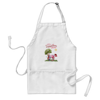 Valentine's Day Watercolor Gnome Couple Apron